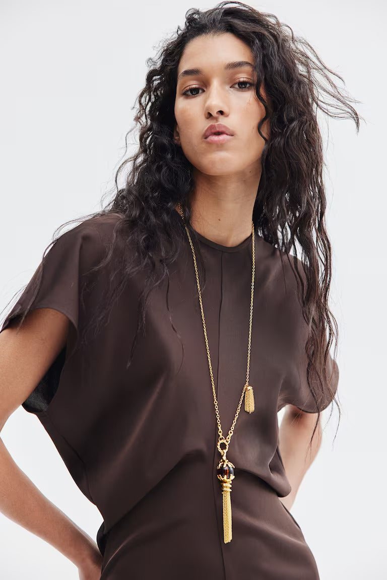 H&M TASSELED-PENDANT NECKLACE