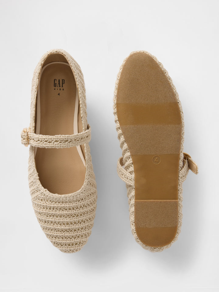 Gap Kids Crochet Mary Jane Flats