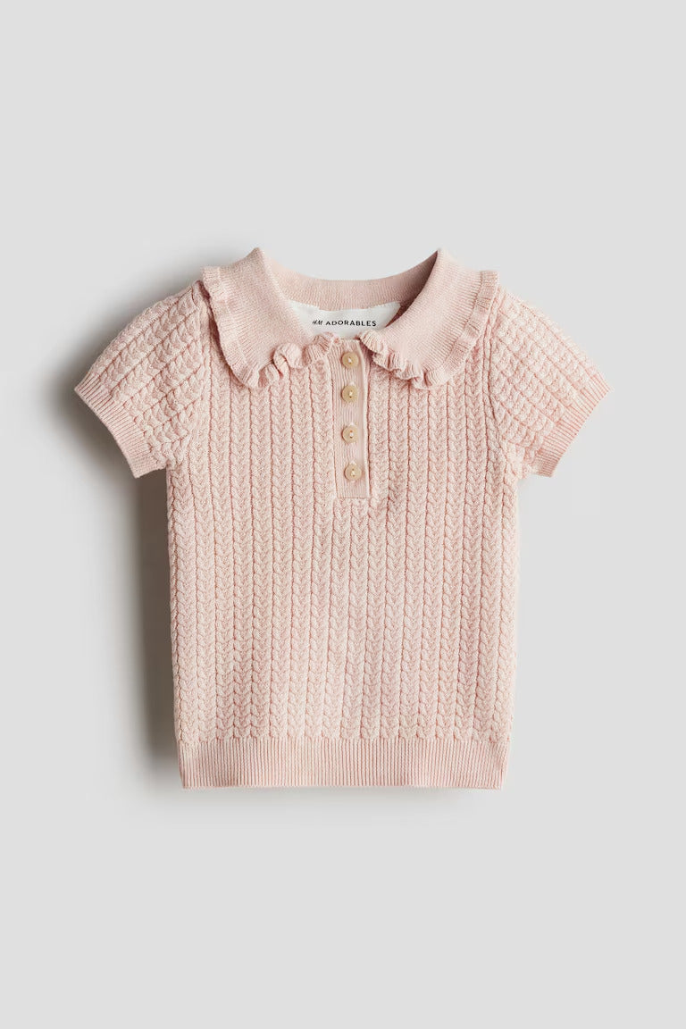 H&M CABLE-KNIT COTTON TOP