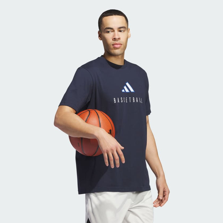 Adidas Worldwide Hoops Logo Performance Graphic Tee