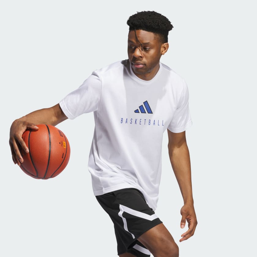 Adidas Worldwide Hoops Logo Performance Graphic Tee