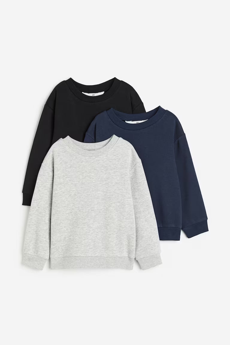 H&M 3-PACK SWEATSHIRTS