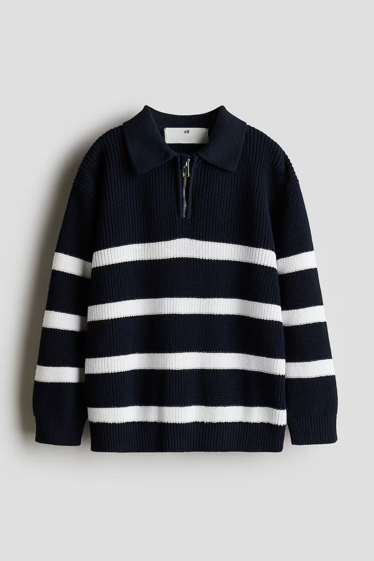 H&M HALF-ZIP POLO SWEATER
