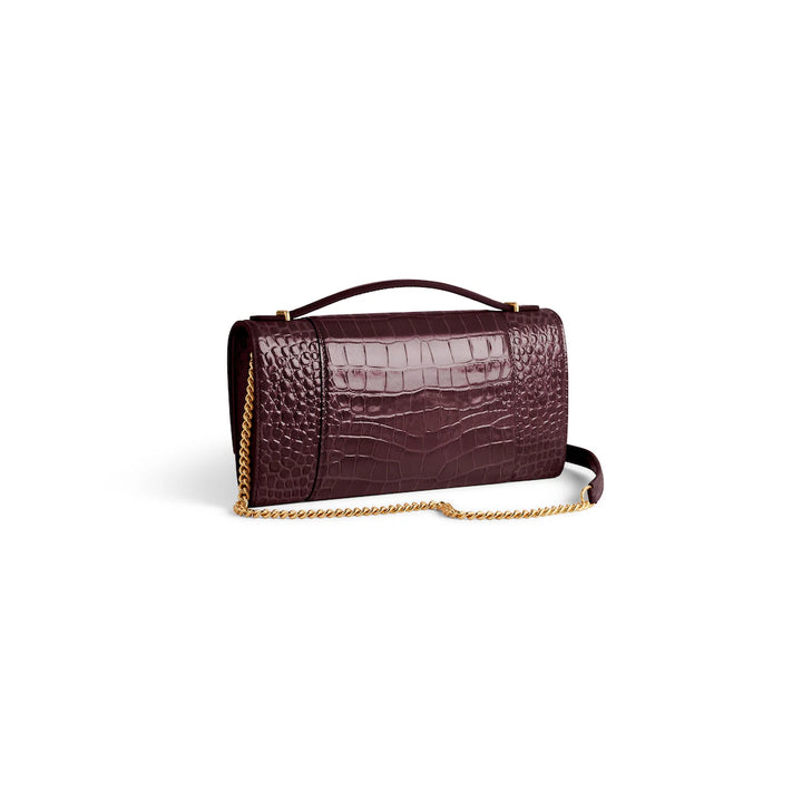 BALENCIAGA WOMEN'S HOURGLASS POCHETTE WITH CHAIN