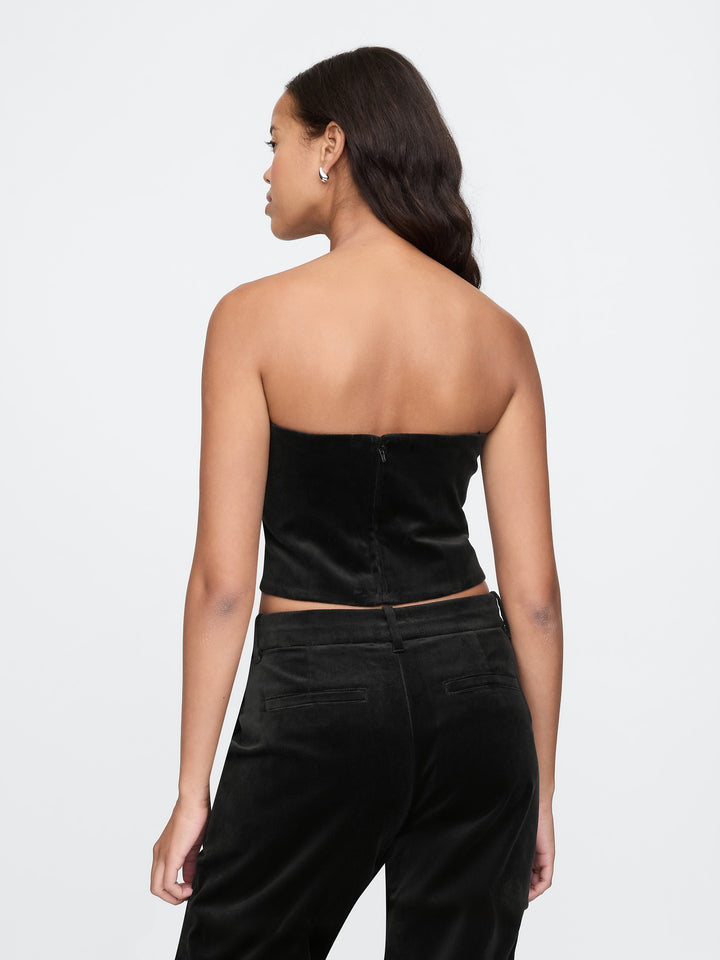 Gap Velvet Cropped Tube Top