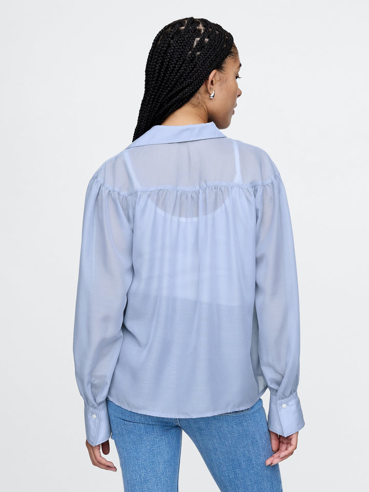 Gap Oversized Sheer Shirt