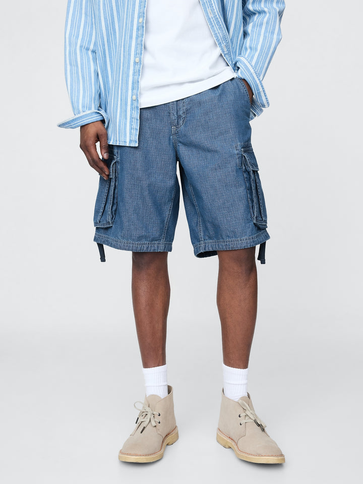 Gap 11" Baggy Denim Cargo Shorts