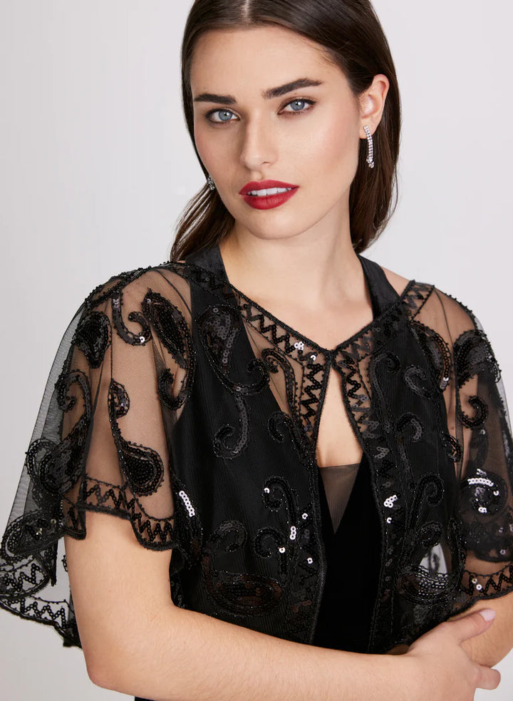 LAURA Sheer Mesh Capelet