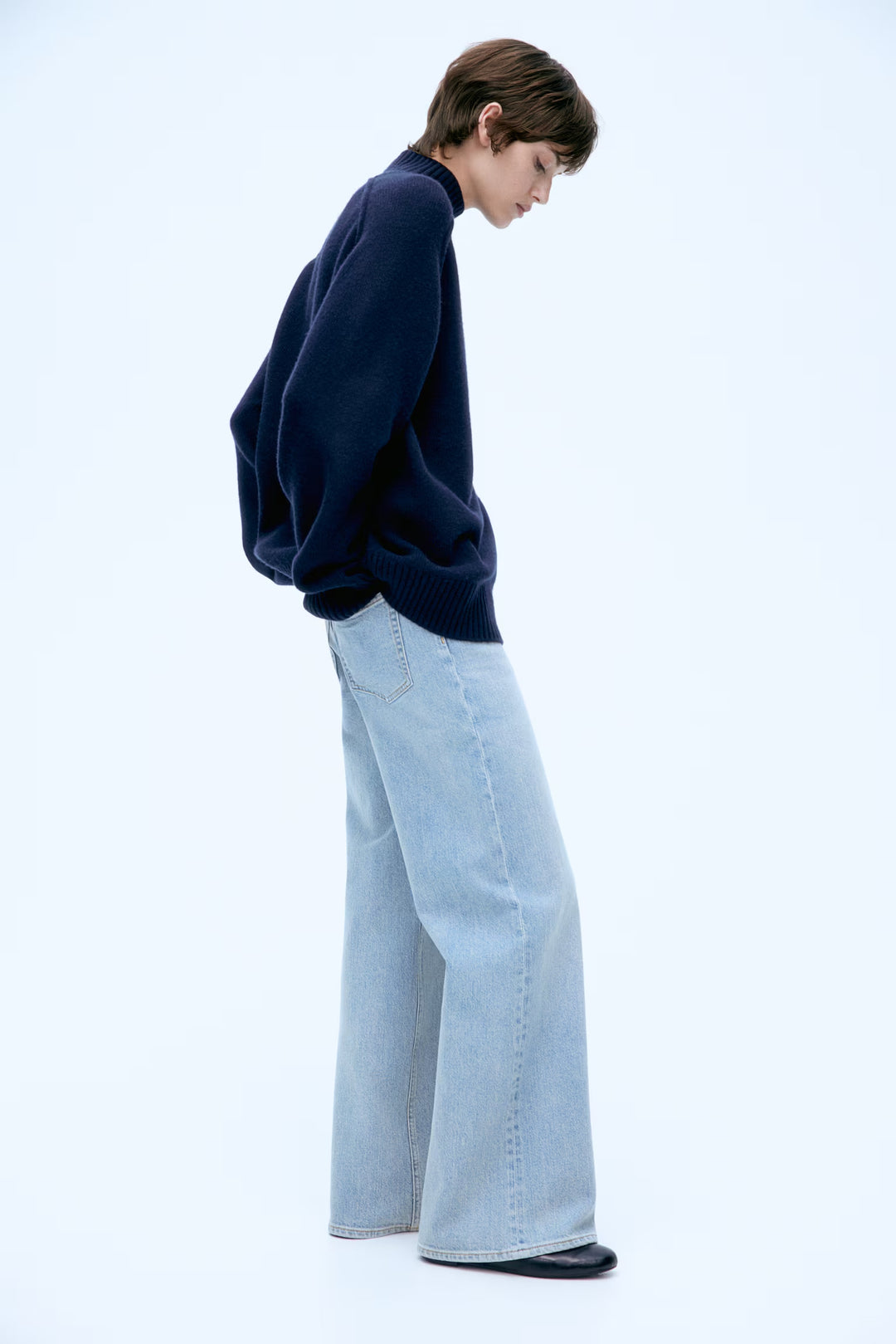 H&M Harper High Rise Wide Leg Jeans