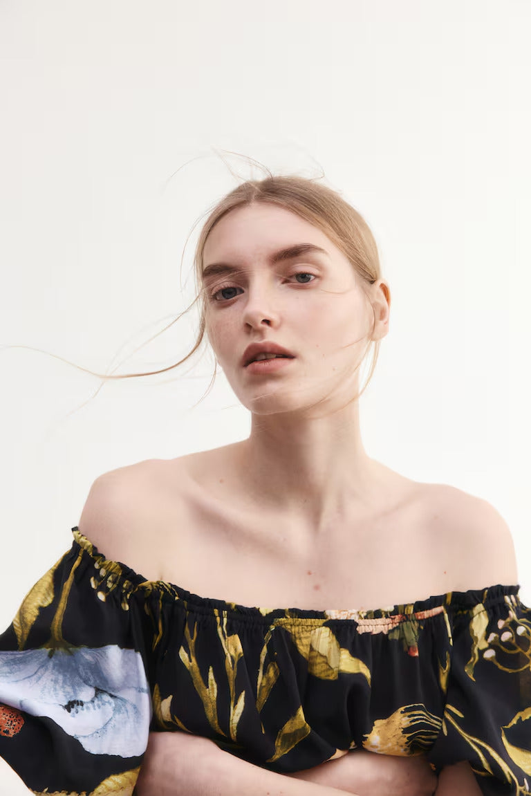 H&M Square-Neck Maxi Dress