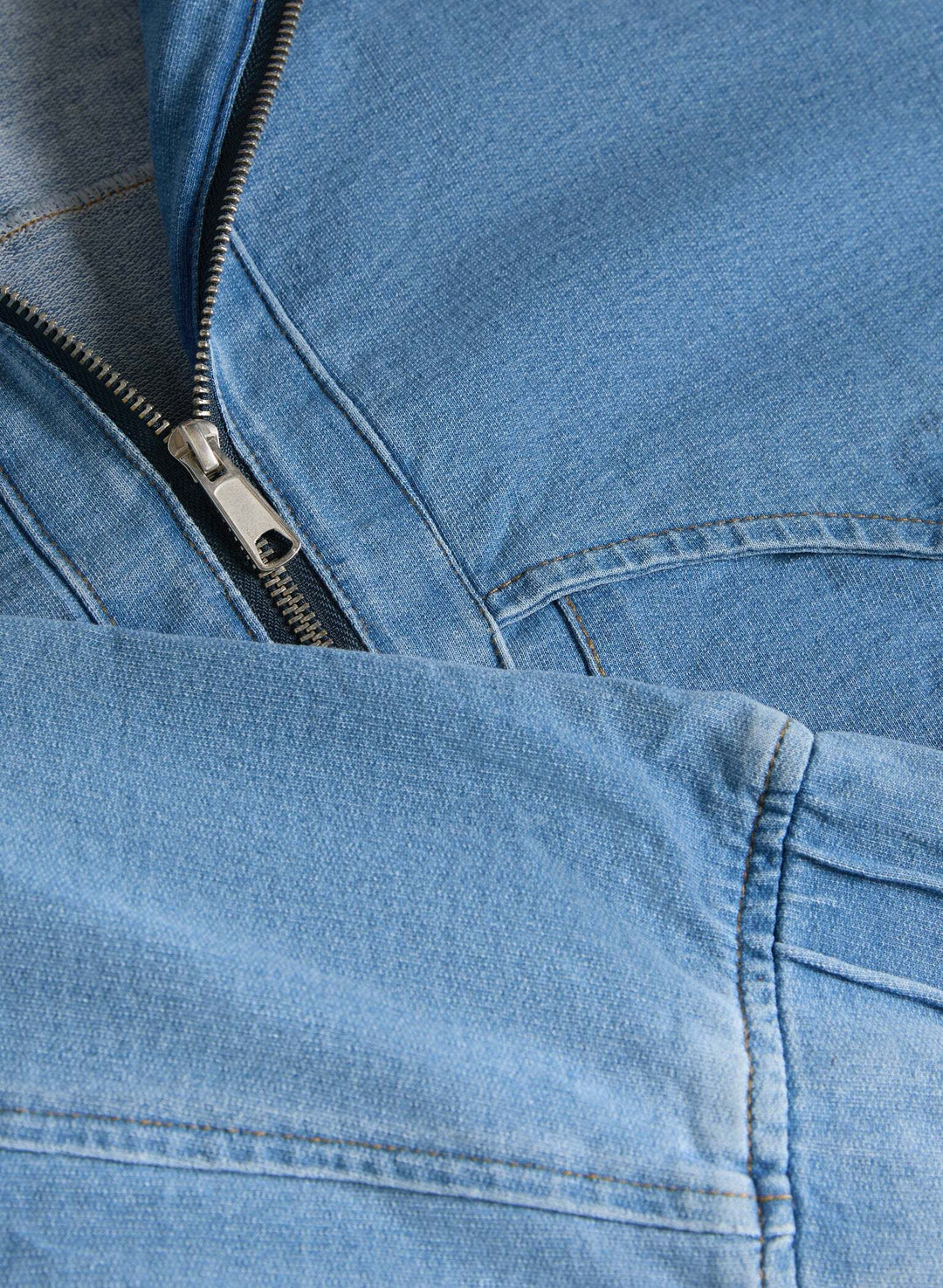 LAURA Hooded Denim Bomber Jacket