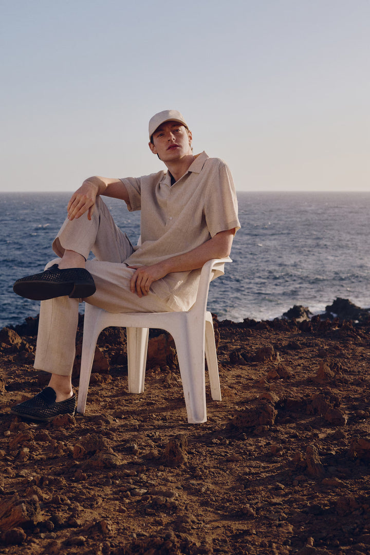 H&M Regular-Fit Short-Sleeved Linen-Blend Shirt