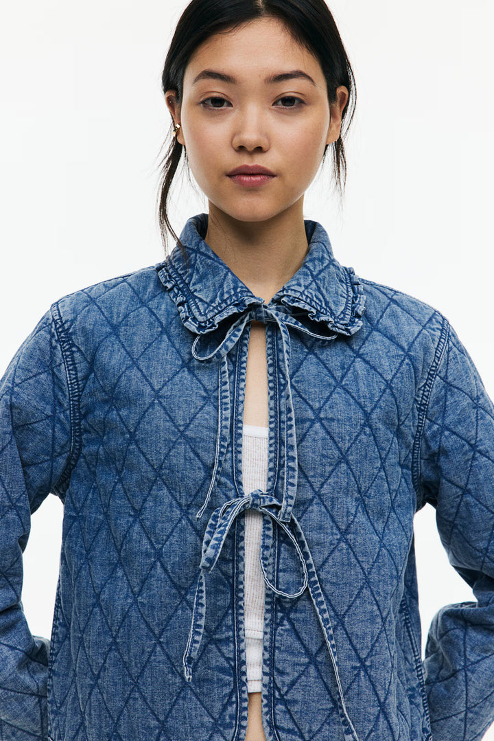 H&M Quilted Denim Jacket