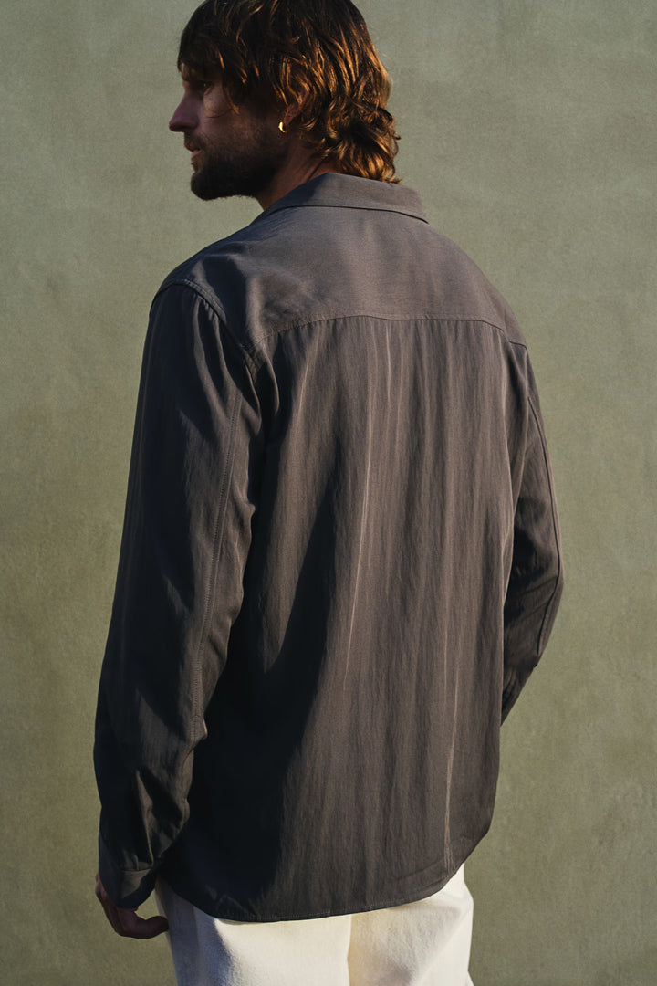 H&M Loose-Fit Satin Shirt