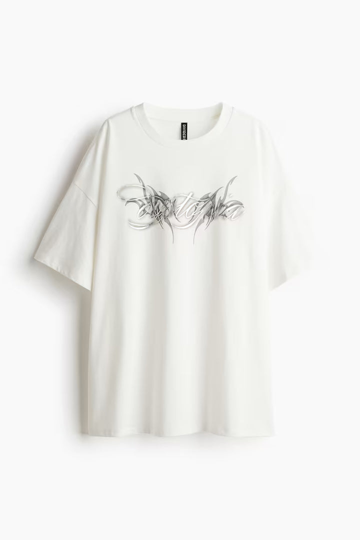 H&M Oversized Motif-detail T-shirt