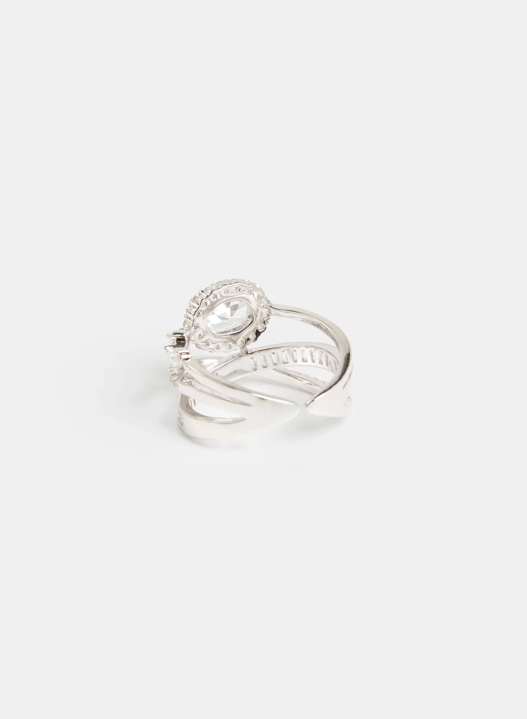 Laura Cubic Zirconia Stacked Cocktail Ring