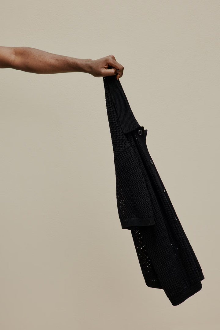 H&M Regular Fit Pointelle-Knit Shirt