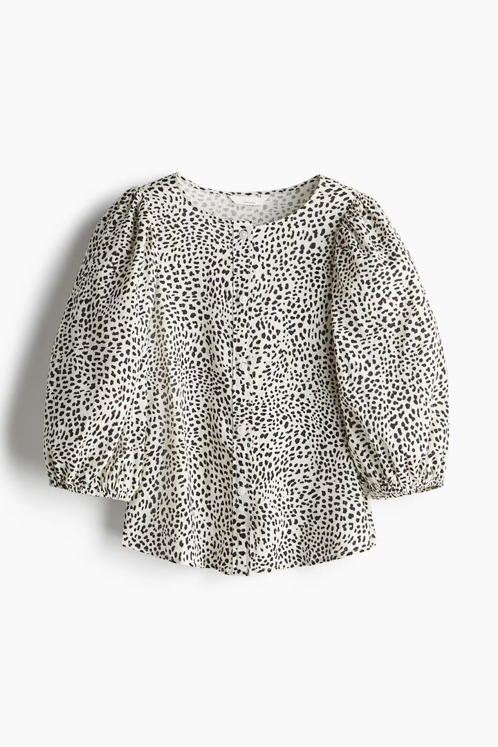 H&M Linen-Blend Blouse