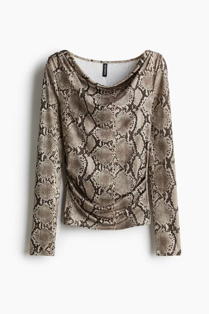 H&M DRAPED JERSEY TOP