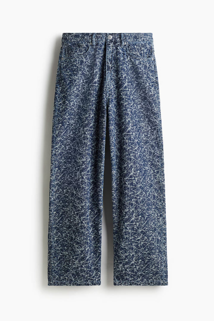 H&M Patterned Baggy Jeans