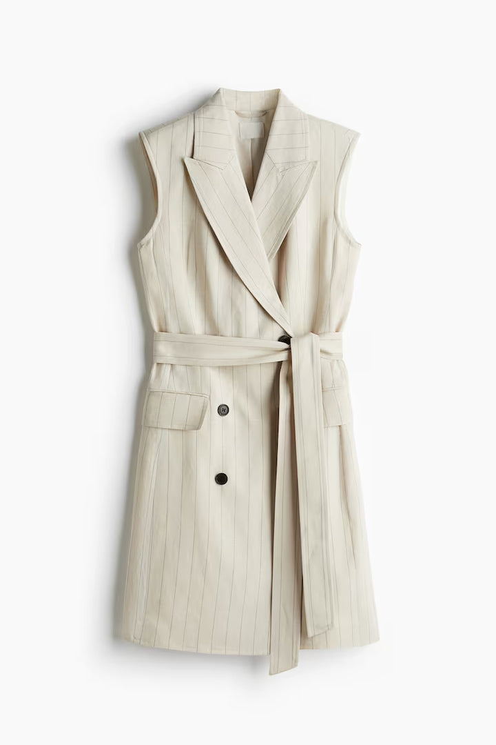 H&M Linen-blend Jacket Dress