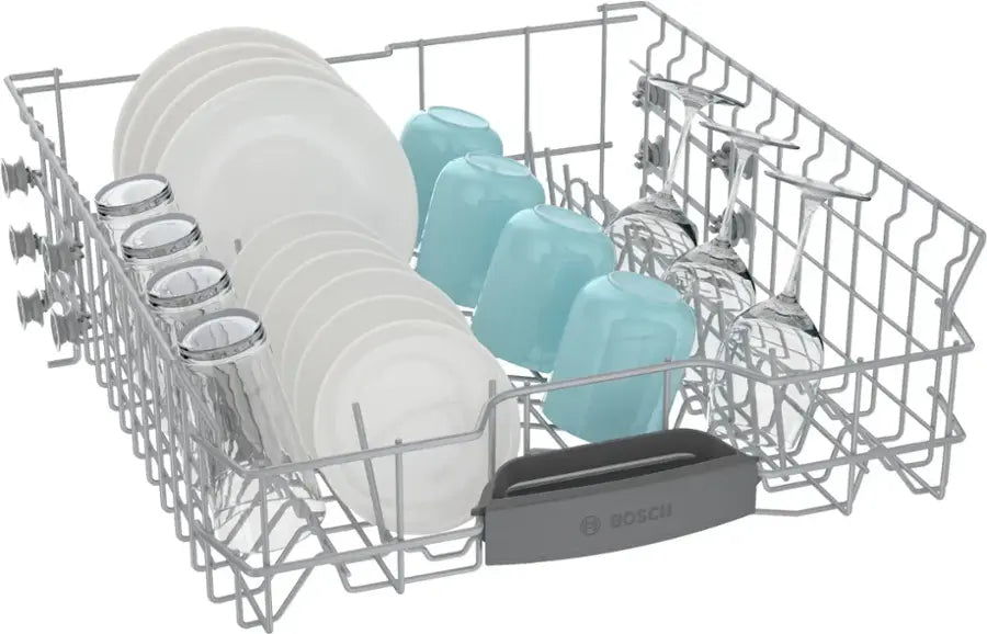 Bosch - 300 Series 24" Front Control Smart Built-In Tub Dishwasher with 3rd Rack, 48 dBA - Stainless Steel