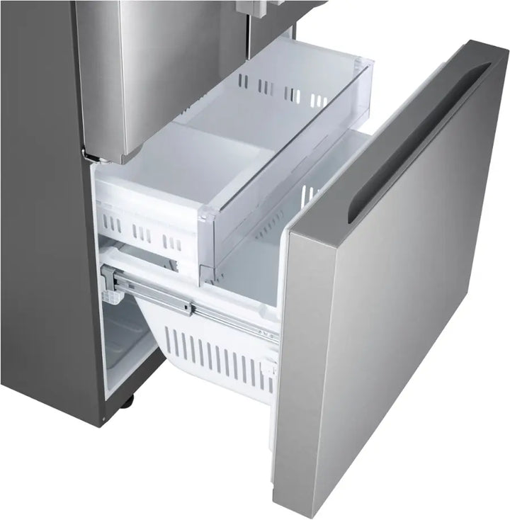 LG - Standard Depth MAX 25.1 Cu. Ft. French Door Smart Refrigerator with Glide N' Serve Drawer - Stainless Steel