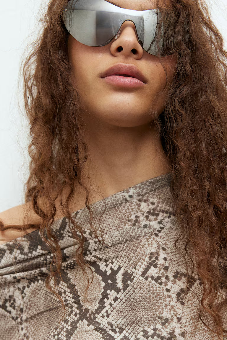 H&M DRAPED JERSEY TOP