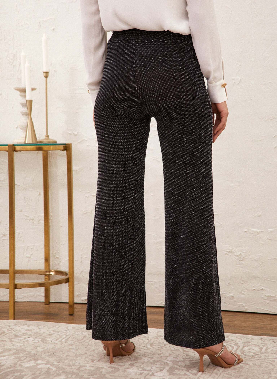 LAURA Pull-On Wide Leg Glitter Pants