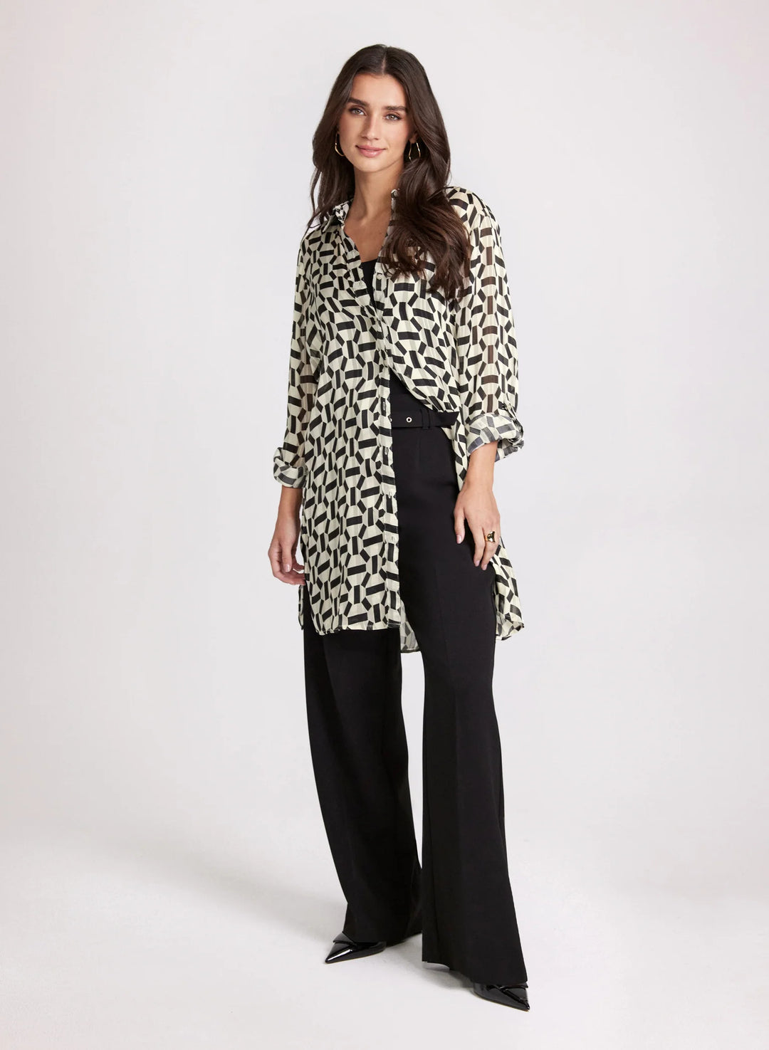 LAURA Geometric Print Blouse