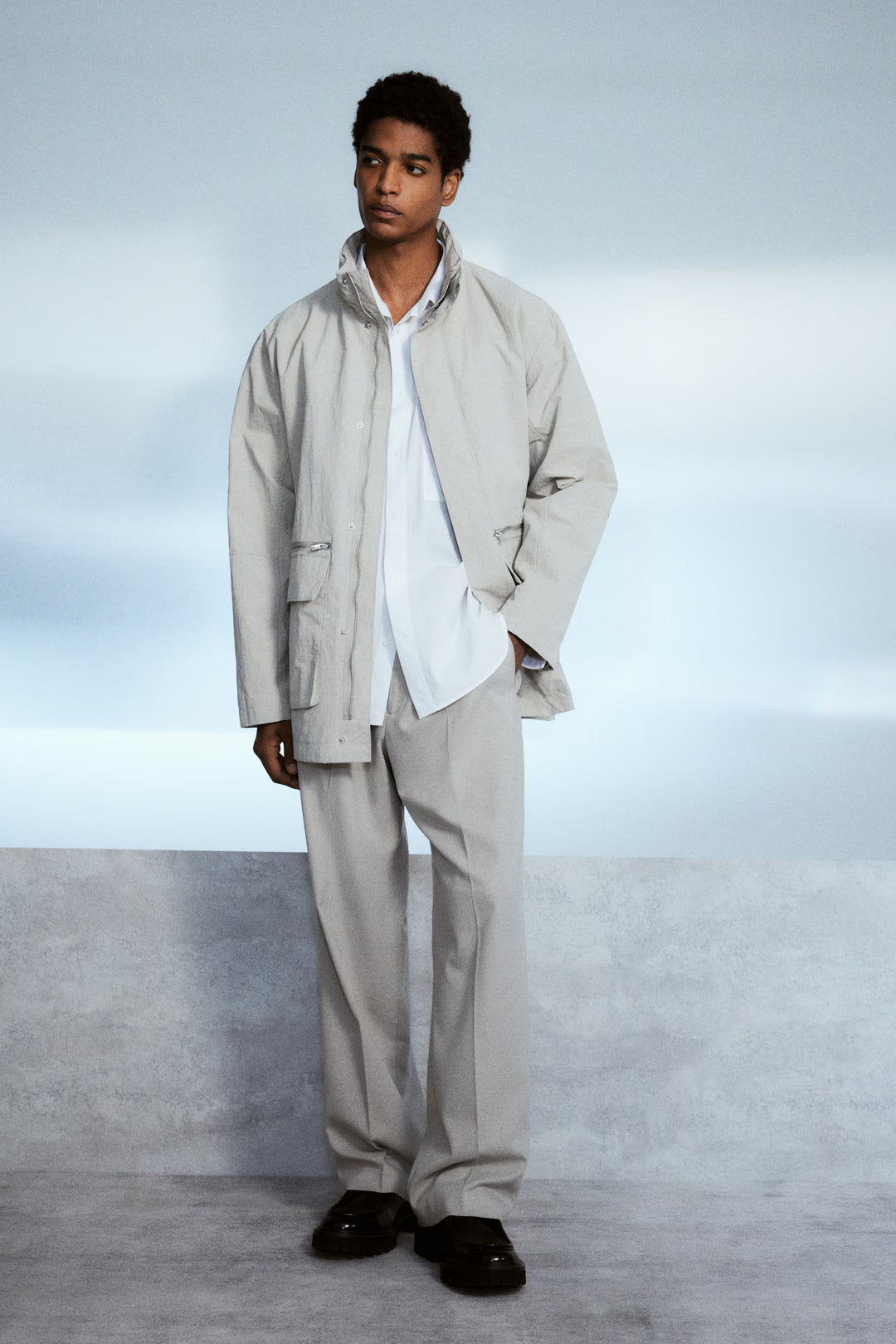 H&M Loose Fit Poplin Shirt