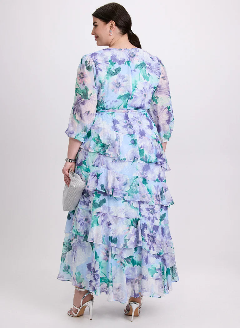 LAURA Tiered Floral Dress