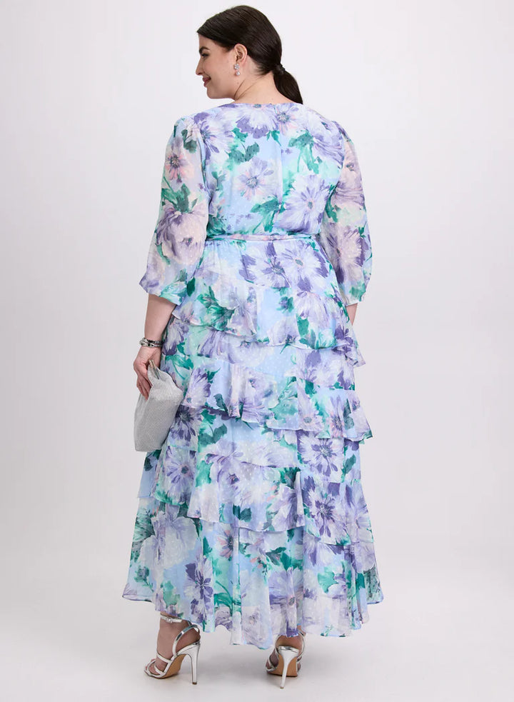 LAURA Tiered Floral Dress