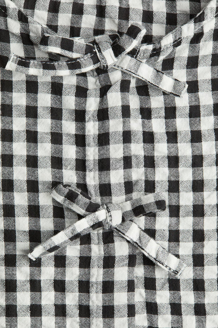 H&M Cotton Seersucker Peplum Blouse