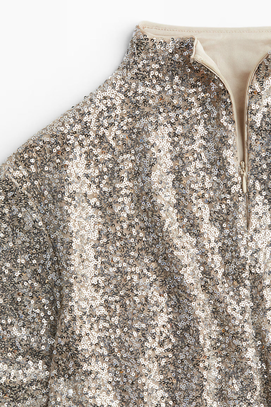 H&M Sequined Mock Turtleneck Top