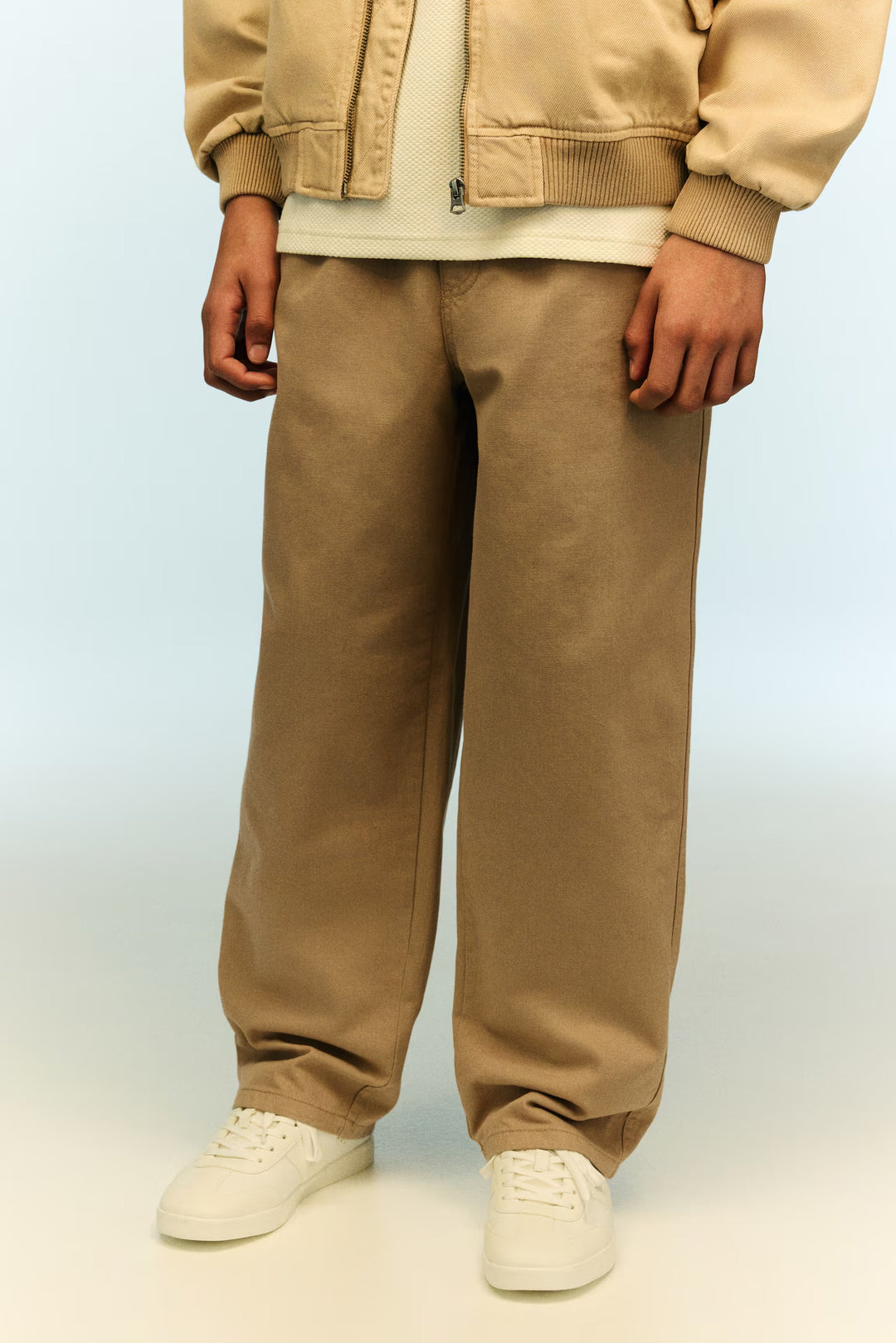 H&M Loose-Fit Cotton Twill Pants