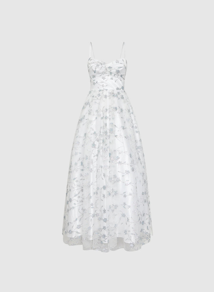 LAURA Glittery Floral Tulle Dress