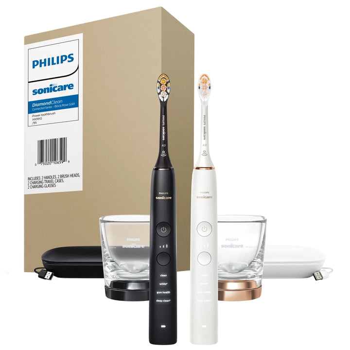 Philips Sonicare DiamondClean Connected Rechargeable Electric Toothbrush, 2-pack