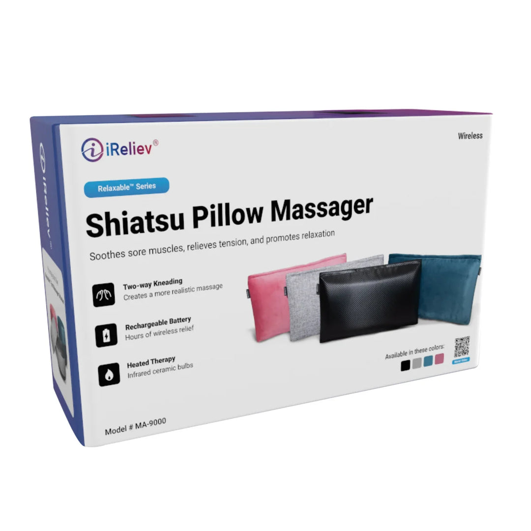 iReliev Relaxable Pillow Massager with Shiatsu & Heat