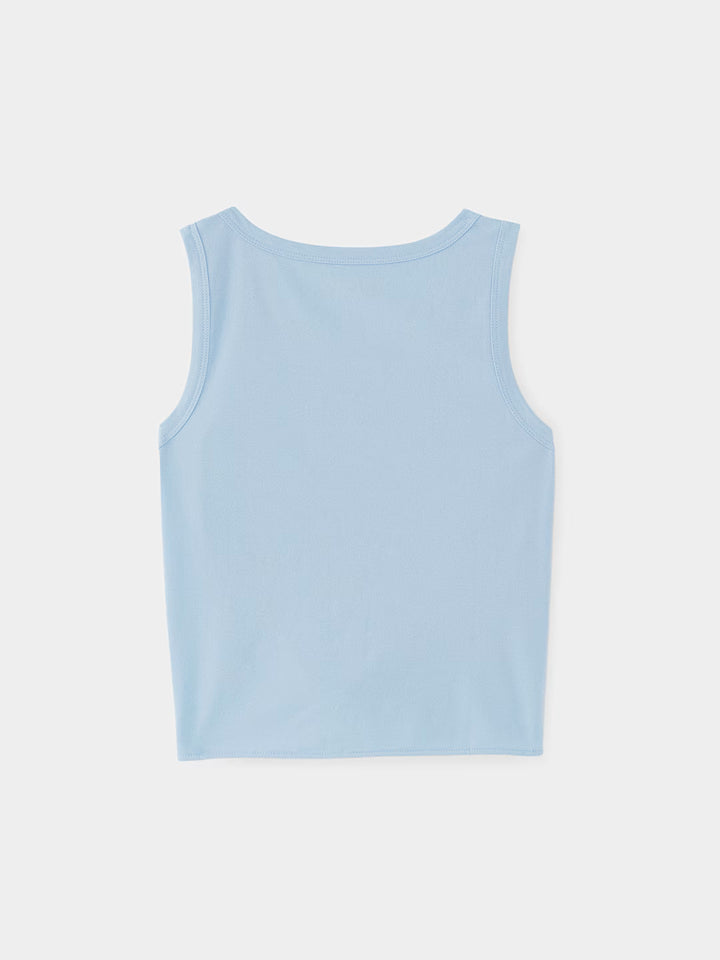 TRUE RELIGION GIRLS IRIDESCENT WINGED LOGO TIE TANK TOP