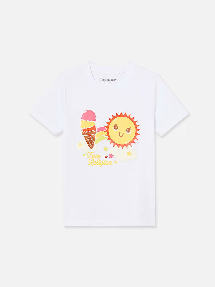TRUE RELIGION GIRLS HAPPY SUNSHINE TEE