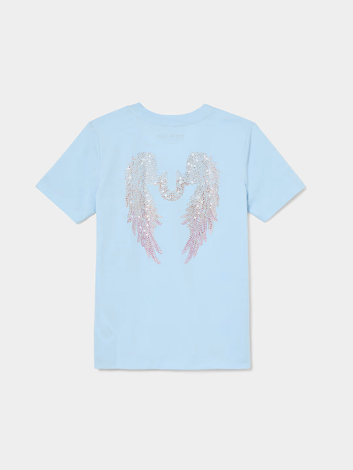 TRUE RELIGION GIRLS CRYSTAL ANGEL WINGS TEE