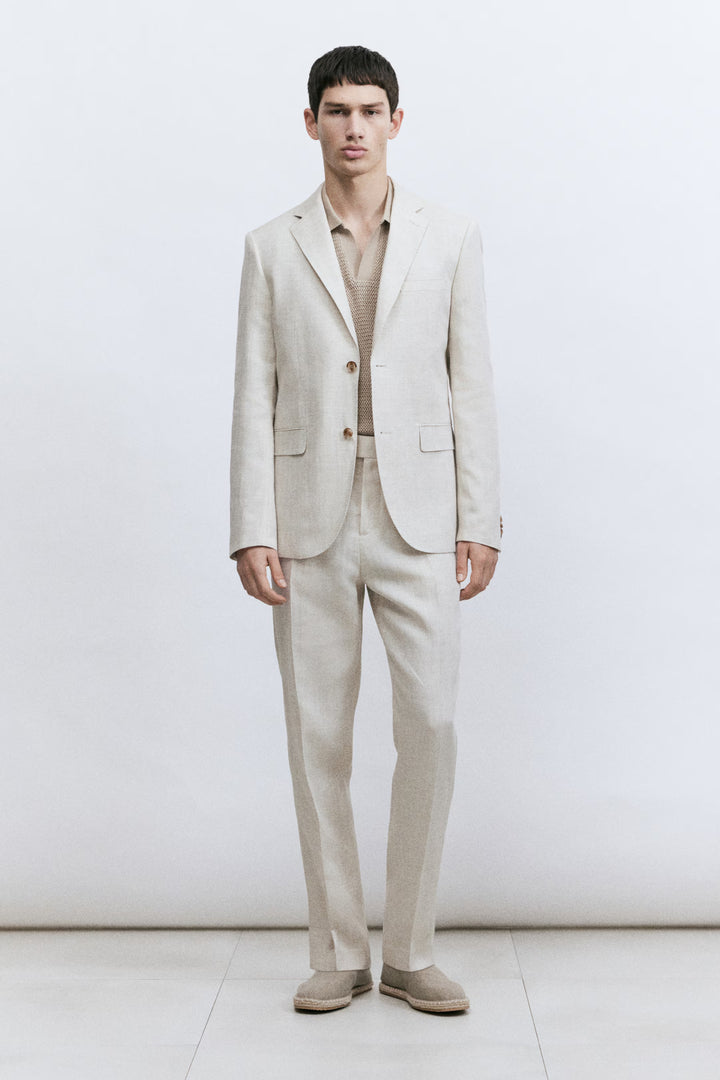 H&M Regular-Fit Linen-Blend Jacket