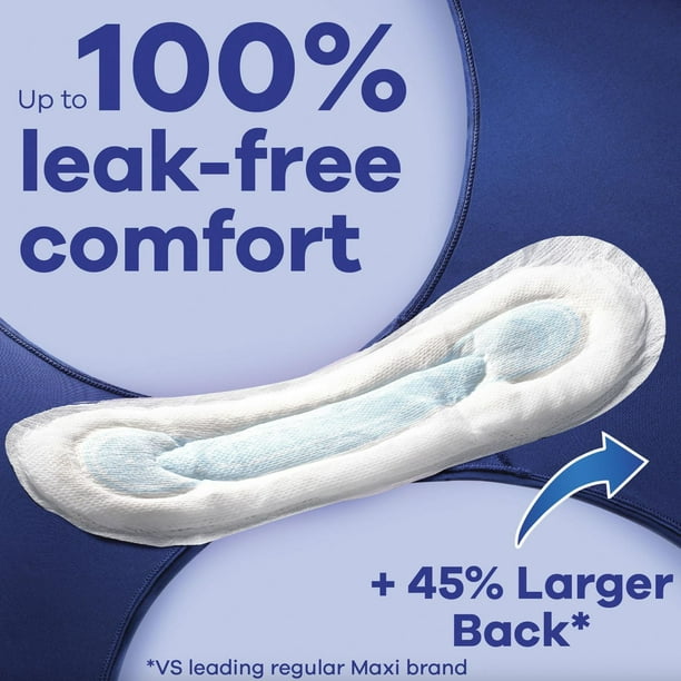 Always Maxi Overnight Pads without Wings for Women, Size 4, Overnight Absorbency, Unscented, 28CT