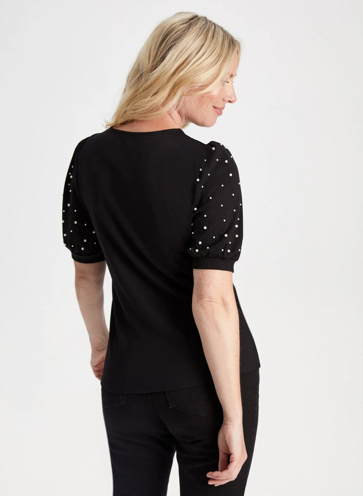 LAURA Pearl Detail Top