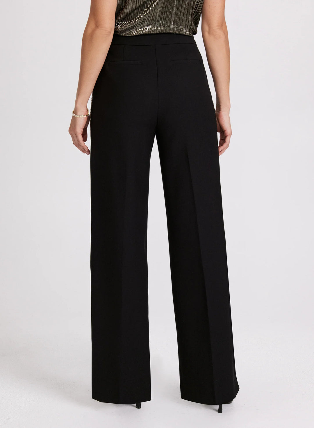 LAURA Olivia Wide-Leg Crystal Detail Pants - Regular
