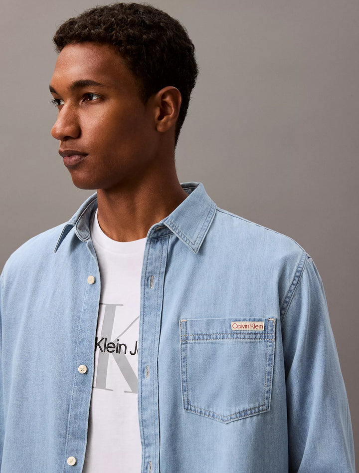 Calvin Klein Classic Denim Button-Down Shirt