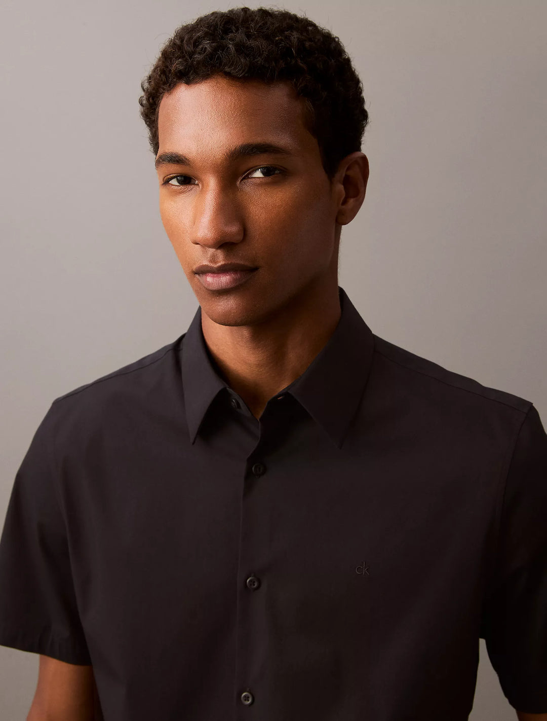 Calvin Klein Cotton Stretch Slim Button-Down Shirt