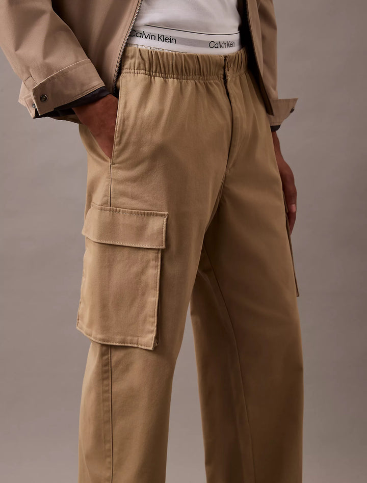 Calvin Klein Cotton Blend Straight Fit Cargo Pants