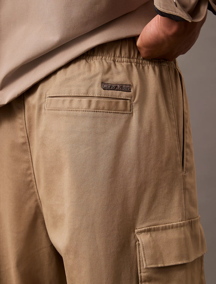 Calvin Klein Cotton Blend Straight Fit Cargo Pants